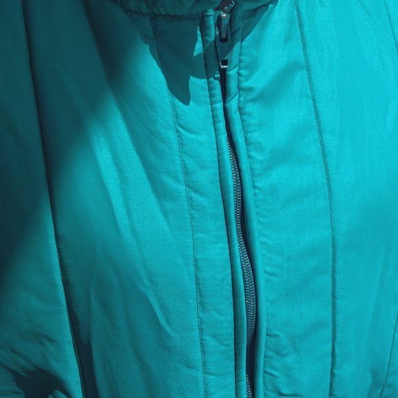 Teal vintage quilted jacket - Picture 4 of 7